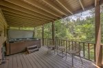 Terrace Level Deck with hot tub